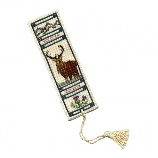 British Textile Heritage Cross-stitch Bookmark kit - Stag