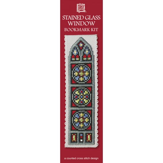 British Textile Heritage Cross-stitch Bookmark kit - Stained Glass Window