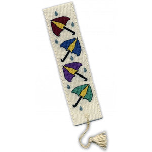 British Textile Heritage Cross-stitch Bookmark kit - Umbrellas