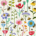 Bee Haven - Bees in the Garden on a Off-white background