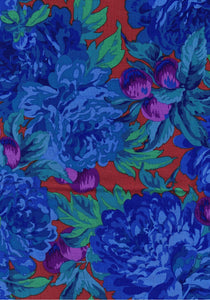 Kaffe Fassett Vintage Fabrics - Flowers in Blue, Purple & Rust