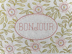 French General Embrodiery Panel - Broderie Bonheur De Jour Rouge - Red on Natural Full Panel
