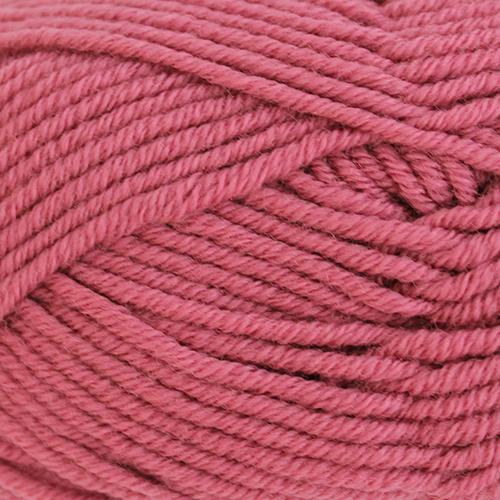 Close-up of pink yarn with visible texture