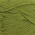 Close-up of green yarn with visible texture