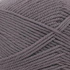 Close-up of gray yarn with visible texture