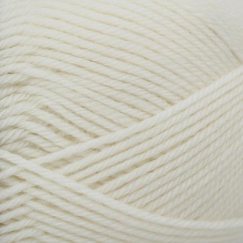 Close-up of ivory-colored yarn 