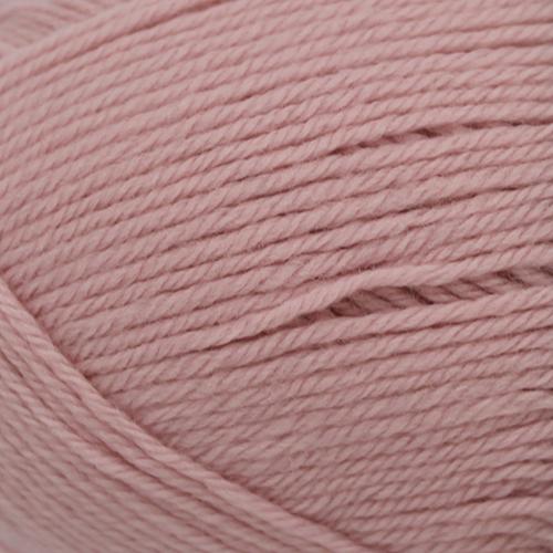 Close-up of pink yarn with visible texture