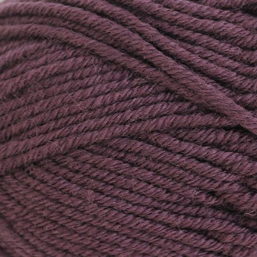 Close-up of a ball of dark purple yarn