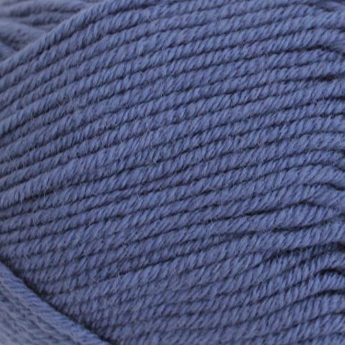 Close-up of blue yarn with visible texture