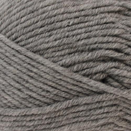 Close-up of gray yarn with a focus on texture and color.