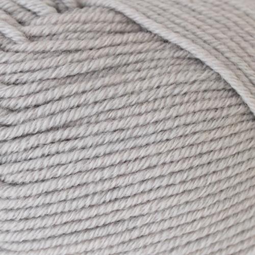 Close-up of gray yarn with a slight texture
