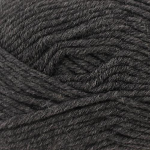 Close-up of dark gray yarn with visible texture