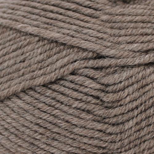 Close-up of brown yarn with visible texture