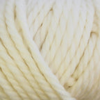 Close-up of off-white chunky merino yarn