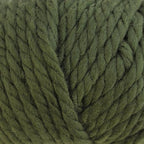 Close-up of green chunky merino yarn