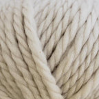Close-up of beige chunky merino yarn 