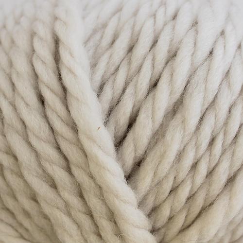 Close-up of beige chunky merino yarn 