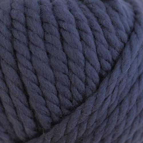 Close-up of navy chunky merino yarn
