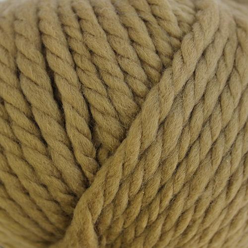 Close-up of olive chunky merino yarn