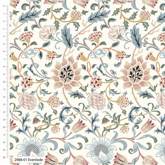 William Morris Nature's Garden Collection - Evenlode on Off-White