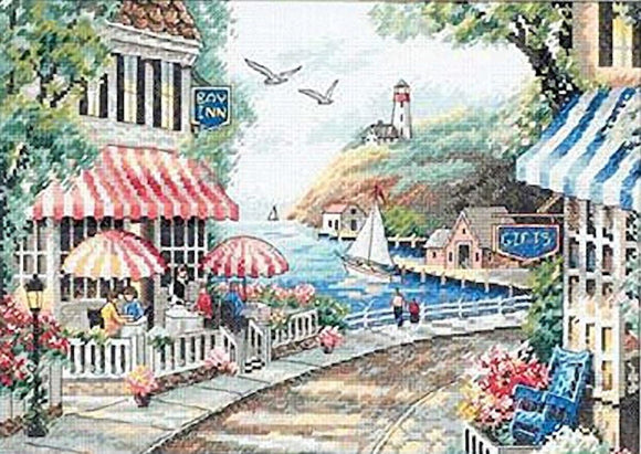 Dimensions Counted Cross Stitch Kit - Café by the Sea