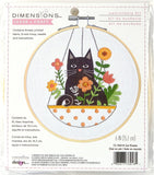 Dimensions Learn a Craft Embroidery Kit - Cat Planter (incudes hoop!)