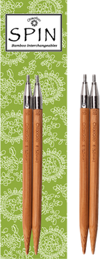 ChiaoGoo - SPIN Bamboo Interchangeable Circular Needle Tips 10 cm & 13 cm Patina colour