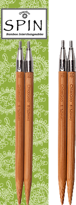 ChiaoGoo - SPIN Bamboo Interchangeable Circular Needle Tips 10 cm & 13 cm Patina colour