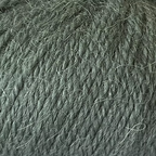 Close-up of dark green yarn with alpaca and merino