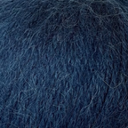 Close-up of dark blue yarn with alpaca and merino