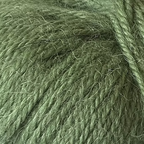 Close-up of green yarn with alpaca and merino