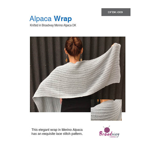 Broadway Knitting Pattern 009 - Easy Lace Stitch Wrap in 8-ply / DK