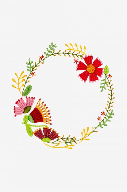 DMC Embroidery Kit - Autumn Flowers (includes hoop!)