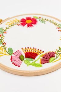 DMC Embroidery Kit - Autumn Flowers (includes hoop!)