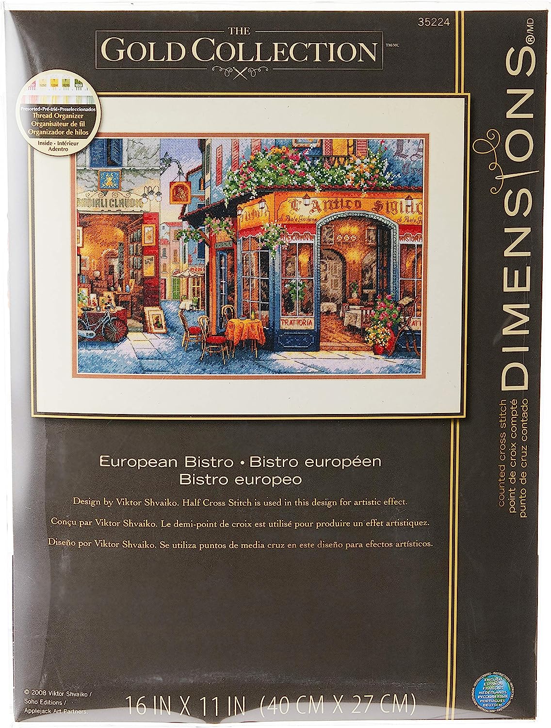 Dimensions Gold Collection Counted Cross Stitch Kit - European Bistro