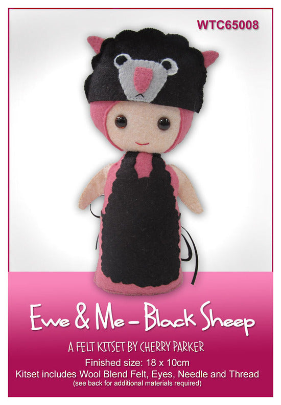 Felt Kit - Ewe & Me - Black Sheep