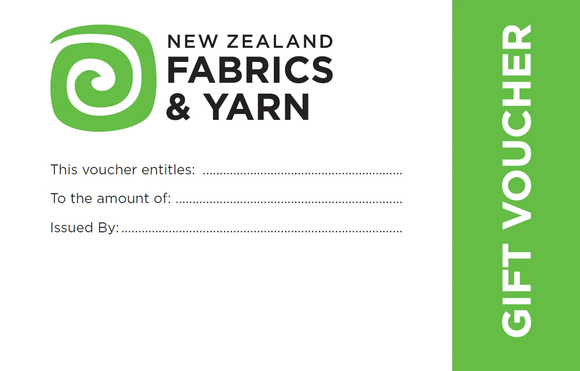 New Zealand Fabrics & Yarn Gift Voucher - Electronic Card