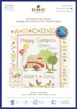 DMC Counted Cross Stitch Kit - Happy Campers Sampler