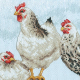 Dimensions Counted Cross Stitch Kit - Black & White Hens