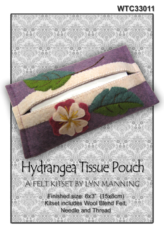 Felt Kit - Hydrangea Tissue Pouch