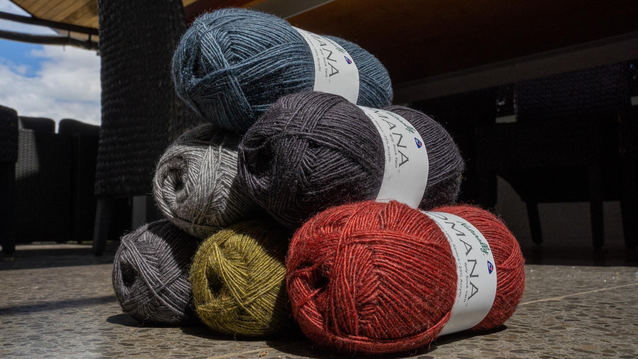 New Zealand made skein of possum merino alpaca acrylic yarn made for socks, baby clothing and hard wearing sweaters and clothing. 