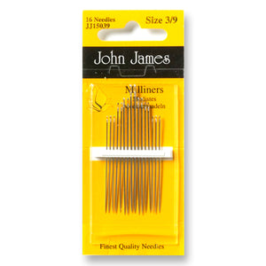 John James JJ15039 - Milliners Needles Assorted Sizes 3-9