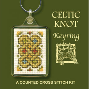 British Textile Heritage Cross-stitch Key Ring kit - Celtic Knot