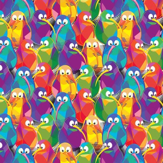 Kiwi Chaos - a riot of colourful Kiwi Birds!