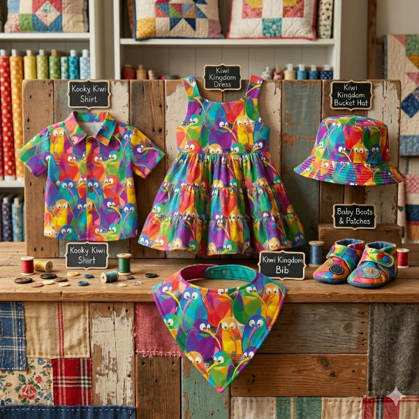 Kiwi Chaos - a riot of colourful Kiwi Birds!