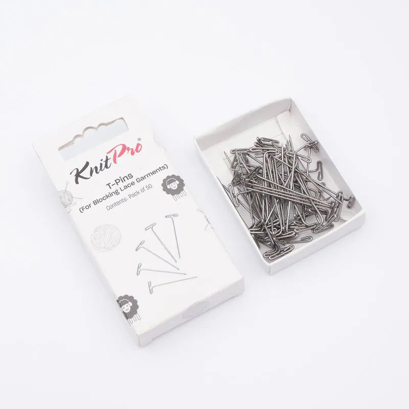 Box of Knit Pro T-pins with a white background