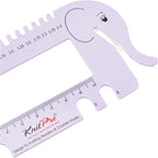Knitpro Knitters Gauge - Lavender Elephant with yarn cutter