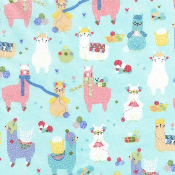 Knitting Llamas by Timeless Treasures
