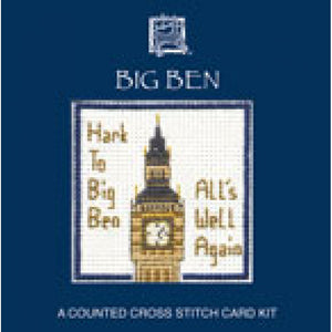 British Textile Heritage Cross-stitch Mini Card kit - Big Ben