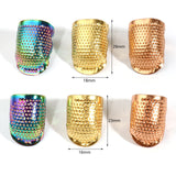 Thimbles - Rainbow Copper Thimbles with open end and adjustable sizing